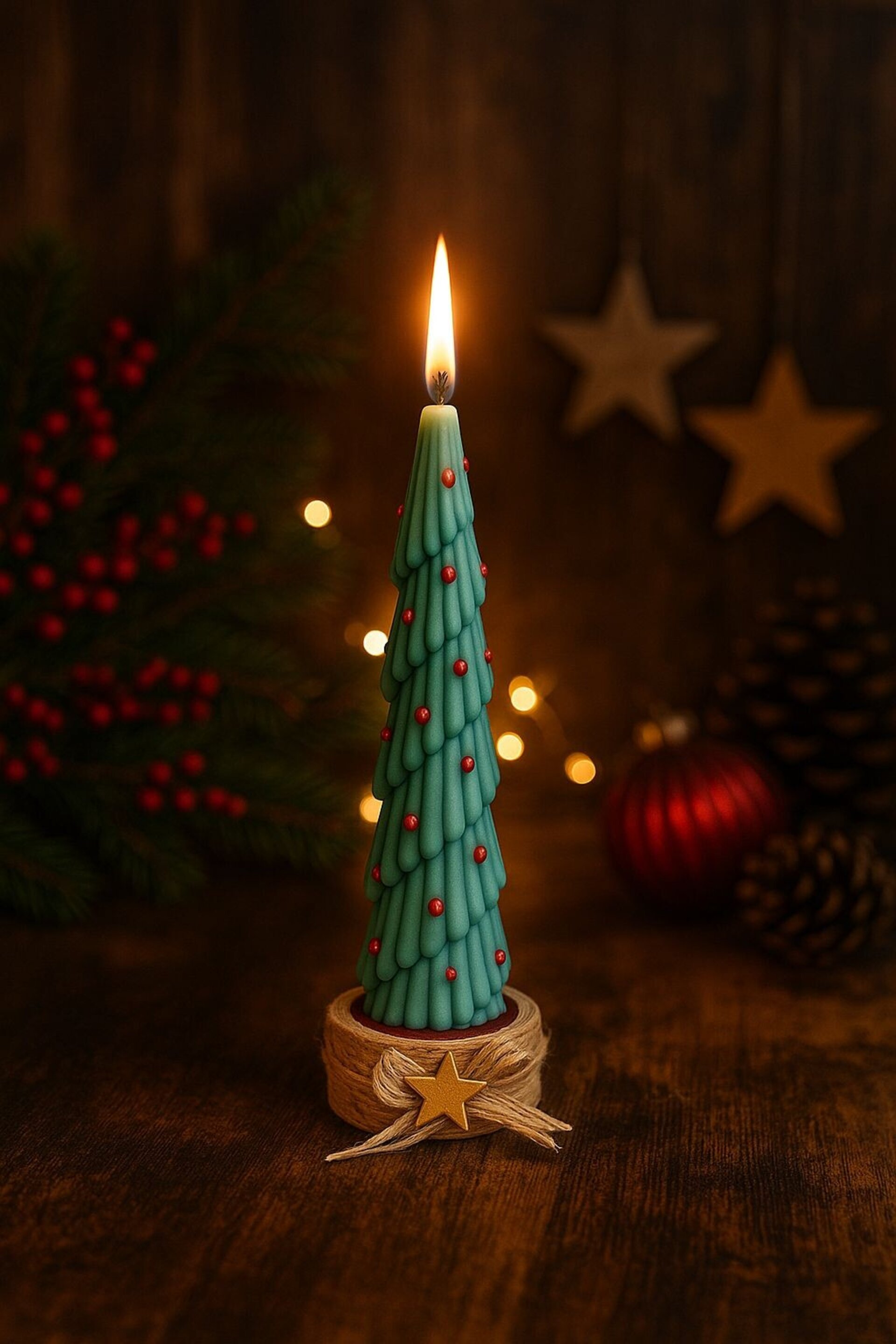 Vela Pino de Navidad Alto - 1