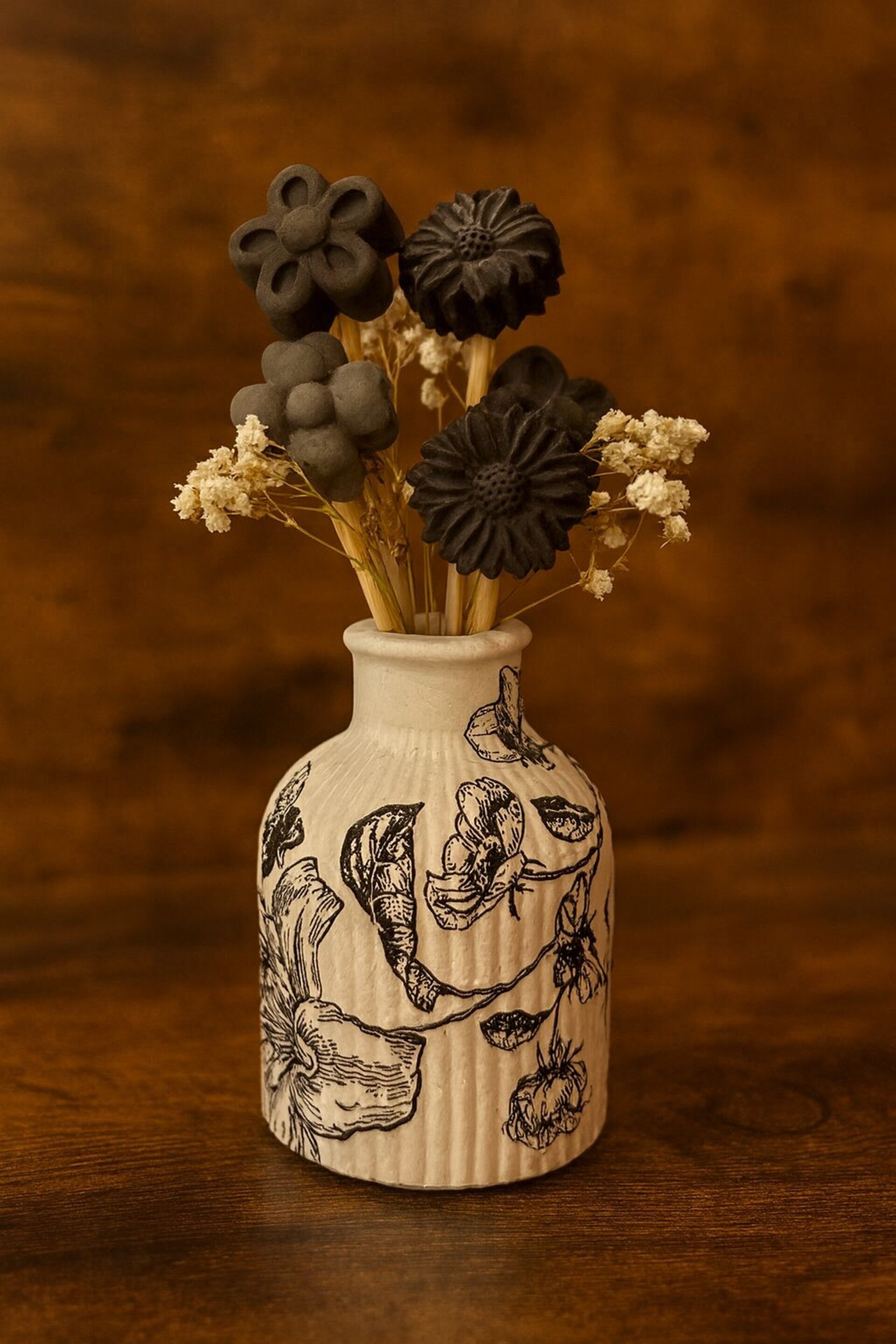 Set Botánico – Black & White - 2