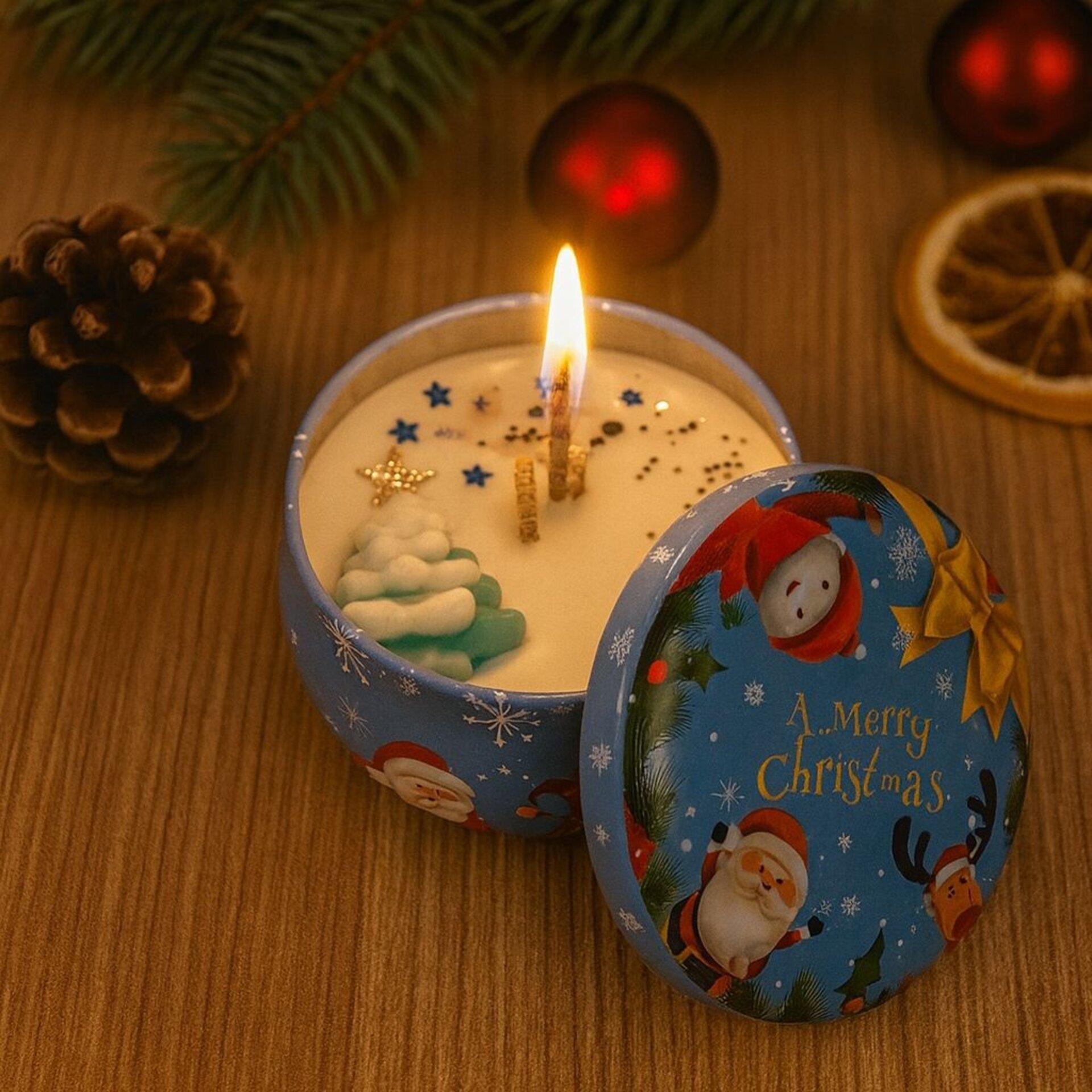 Vela Navideña en Lata - 5