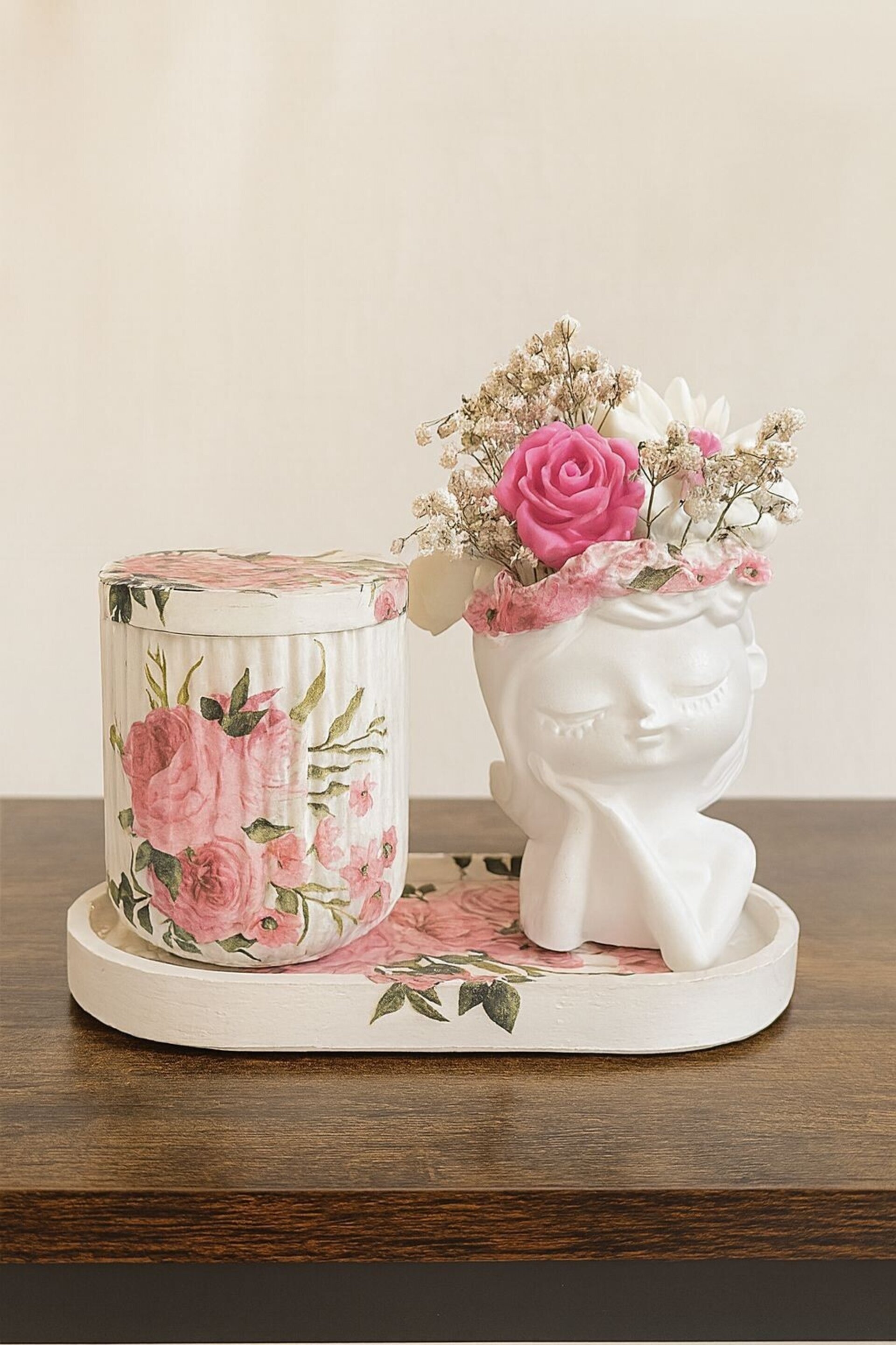 Set decorativo soñadora con vela aromática - 1